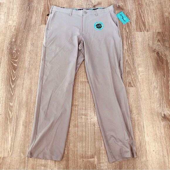 New With Tags Birdie Bound Flex Waist Gray Golf Pants Trousers 34x30 Golf Pants - Picture 1 of 9